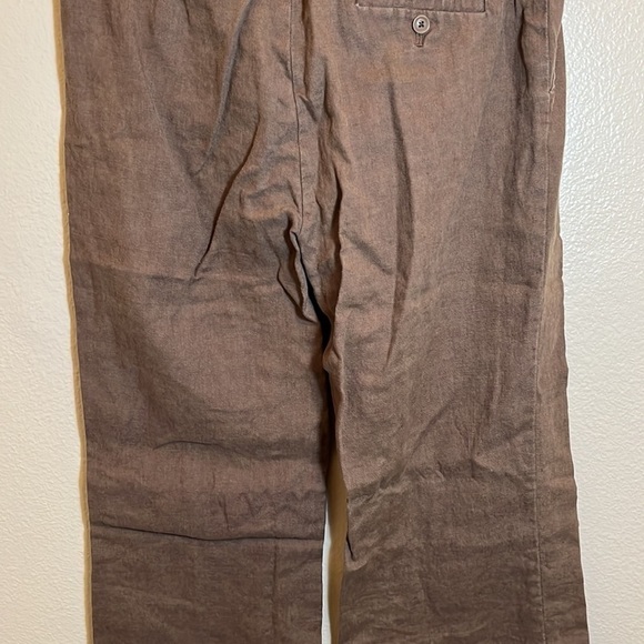 Eddie Bauer Vashon Fit Brown Linen Pant - Picture 12 of 16